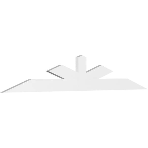 Ekena Millwork Saratoga Architectural Grade PVC Gable Bracket, 108"W x 18"H x 2"D x 6"F, 4/12 Pitch GBP108X18X0206SAR00 - main